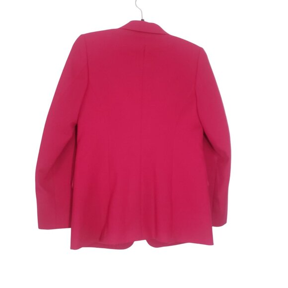 Pendleton Womens Fuchsia Pink Blazer Size 4 Virgin Wool Career Feminine Chic - Picture 2 of 8